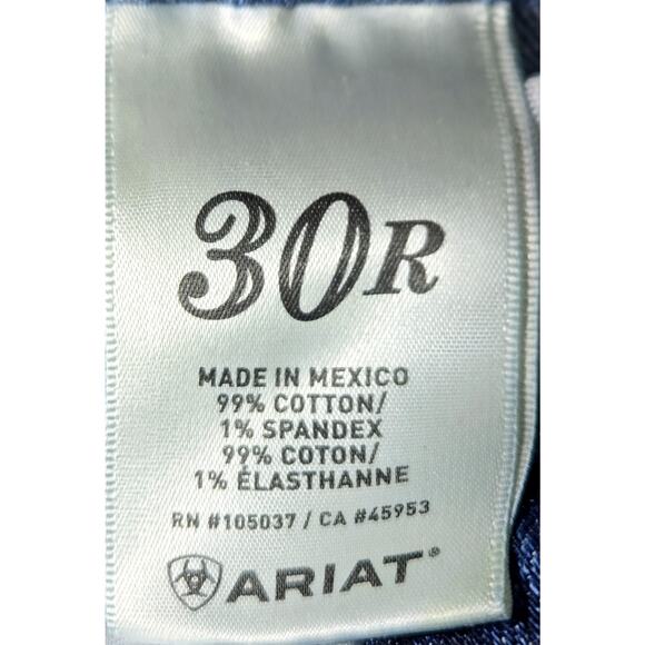 Ariat Denim Trouser Mid Rise Stretch Outseam Ella Wide Leg Jean Women's Size 30R - Picture 9 of 9